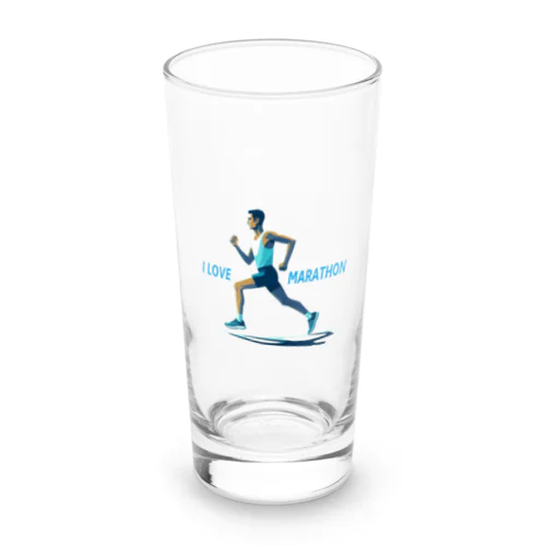 I LOVE MARATHON Long Sized Water Glass