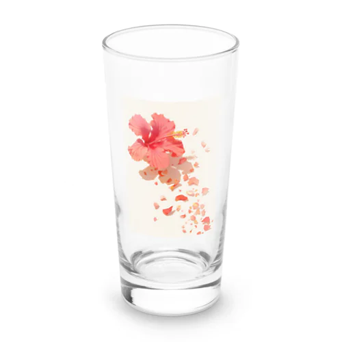 ハイビスカスと花びらラフルール1859 Long Sized Water Glass