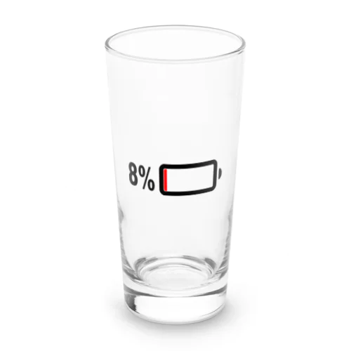 充電８％マーク　グッズ Long Sized Water Glass