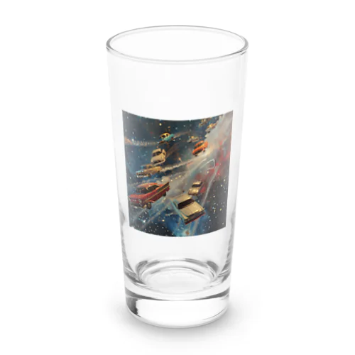 宇宙を飛び交う車たち Long Sized Water Glass