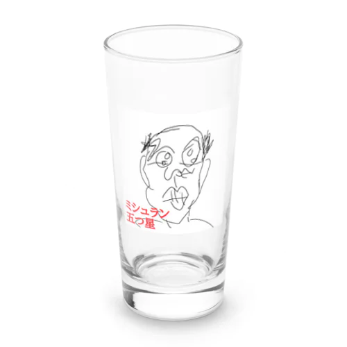 グルメなハゲおっさん Long Sized Water Glass