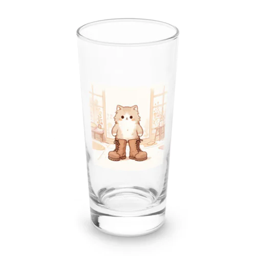 猫とブーツ Long Sized Water Glass