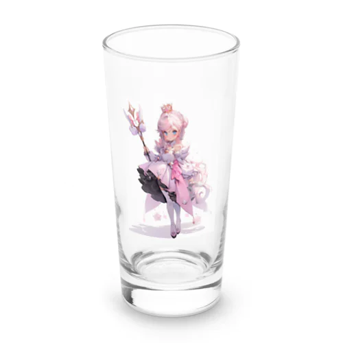 アニメ風ピンクのお姫さま　なでしこ1478 Long Sized Water Glass