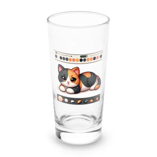 三毛猫ペイント Long Sized Water Glass