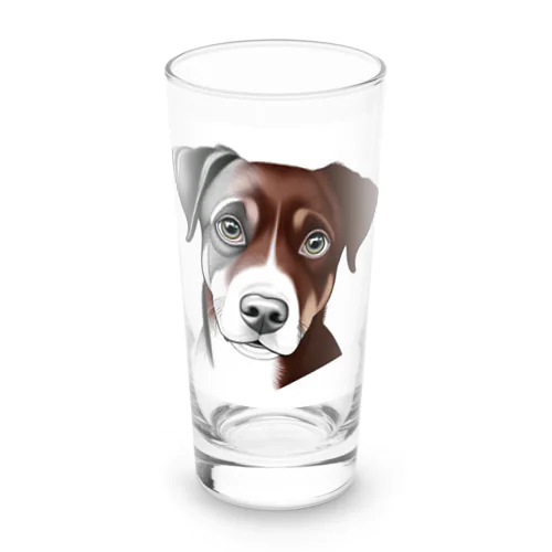 じっと見つめる犬さん Long Sized Water Glass