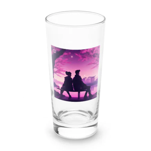 夜桜デート Long Sized Water Glass