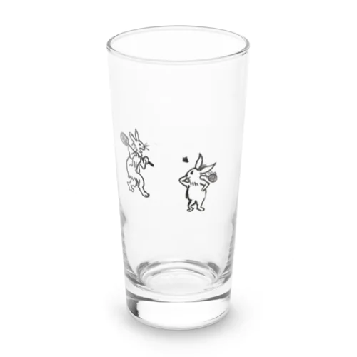 うさぎのバドミントン Long Sized Water Glass