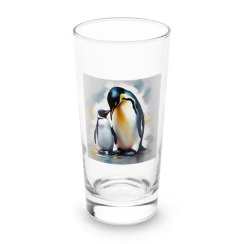 愛する家族と幸せに暮らすペンギン Long Sized Water Glass