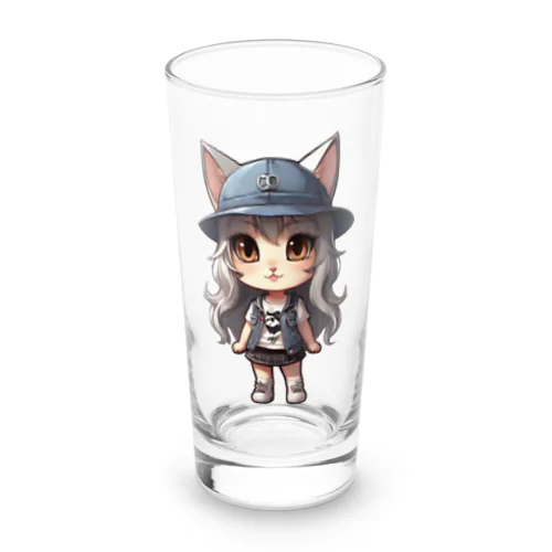 猫派アイドル　にゃにゃ美ちゃん Long Sized Water Glass