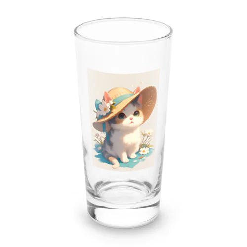 帽子をかぶった可愛い子猫 Marsa 106 Long Sized Water Glass