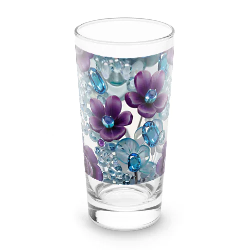 アメジストとアクアマリンがお花になりました Long Sized Water Glass