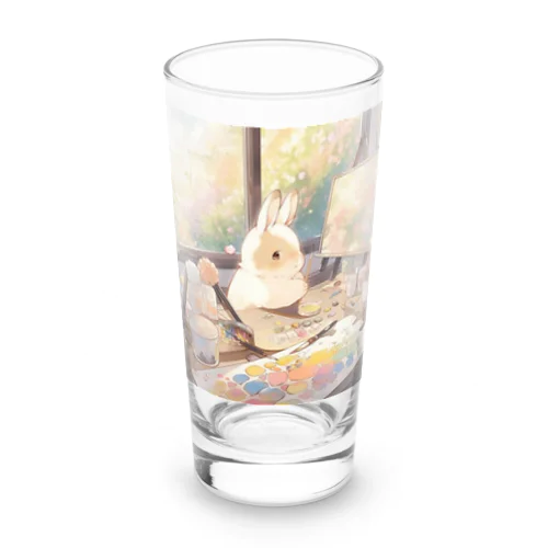 うさぎが画家に変身｡.:*･ﾟ Long Sized Water Glass