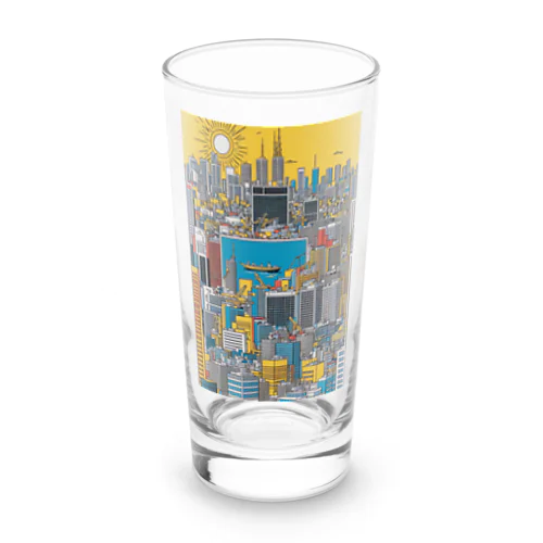 POPな街並み Long Sized Water Glass