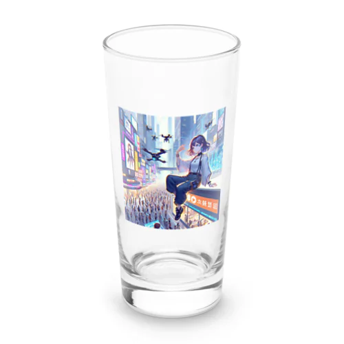 働いたら負け（もっと高く） Long Sized Water Glass