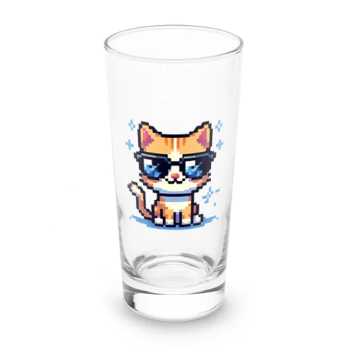 きらりんサングラスにゃんこ Long Sized Water Glass