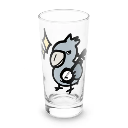 津軽三味線を持つハシビロコウさん Long Sized Water Glass