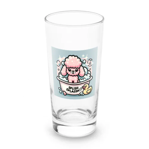 プードルのふわふわがバスタイム Long Sized Water Glass