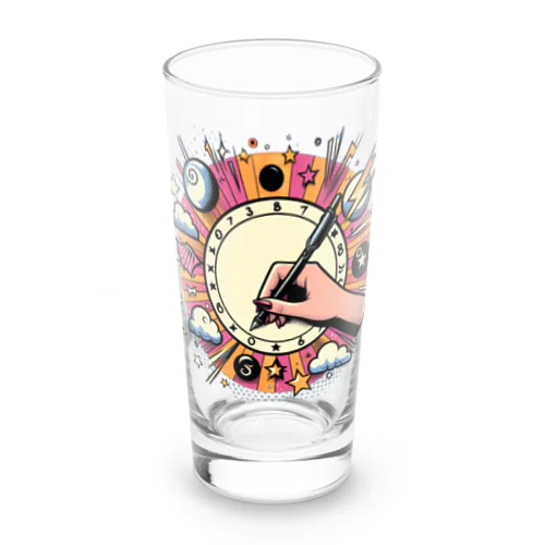 キャンバスに絵を描く女性 Long Sized Water Glass