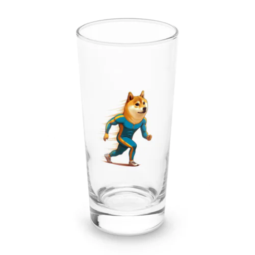 俺について来れる奴いる？な柴犬 Long Sized Water Glass