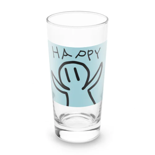 HAPPYなコンセント君（水色） Long Sized Water Glass