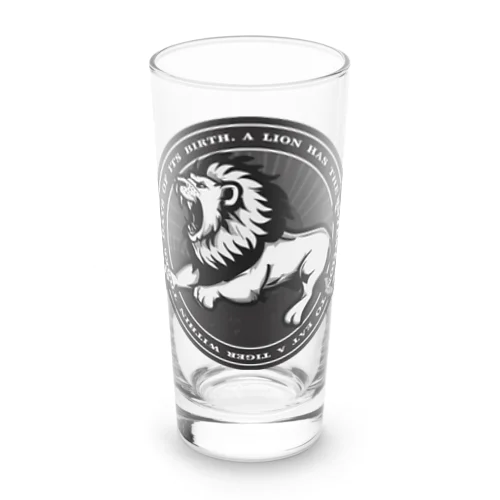 LION IN A CIRCLE Long Sized Water Glass