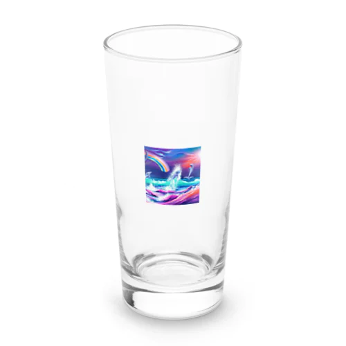 虹をかけるイルカ Long Sized Water Glass