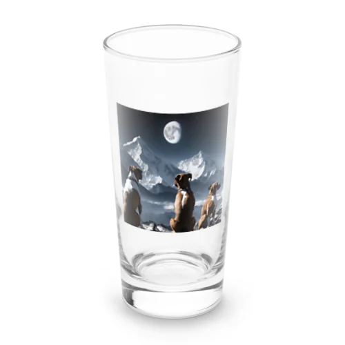 山にボクサー犬 Long Sized Water Glass