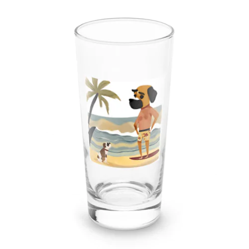 ボクサー犬？サーファー？ Long Sized Water Glass