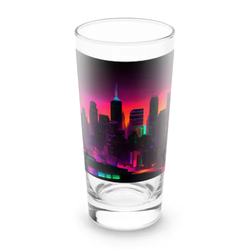 ネオンカラーで輝く都市2 Long Sized Water Glass