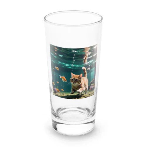 泳ぐ猫グッズ Long Sized Water Glass