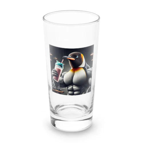 プロテインを飲むマッチョペンギン ロンググラス