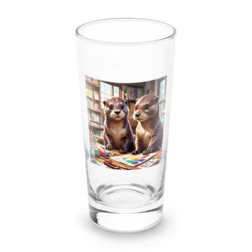 絵を描くカワウソ Long Sized Water Glass