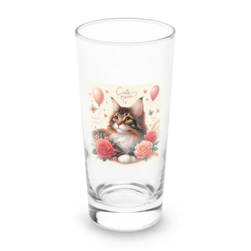 猫と薔薇 Long Sized Water Glass