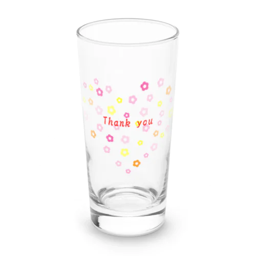 ありがとう　感謝　Thank you プレゼント　かわいい　ハート Long Sized Water Glass