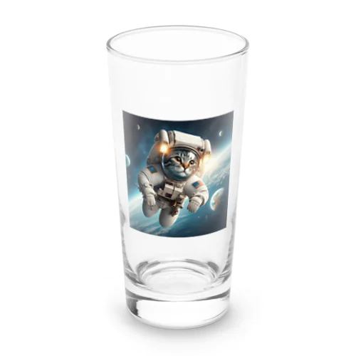 宇宙飛行士を楽しむ猫 Long Sized Water Glass