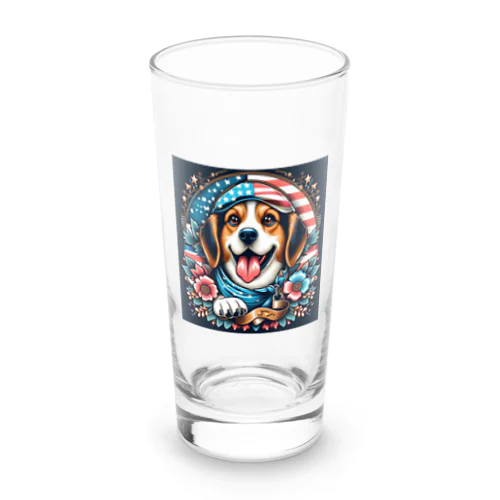 アメリカンな犬 Long Sized Water Glass