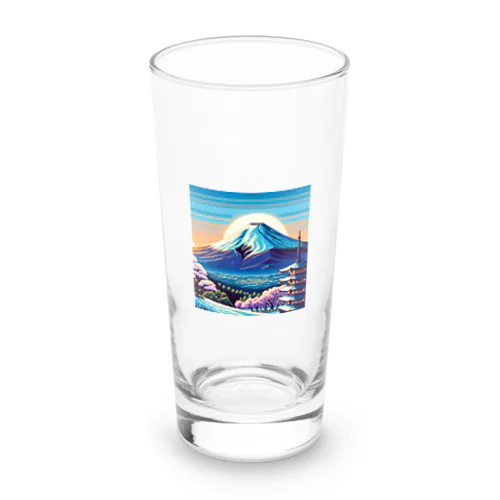 富士山（pixel art） ロンググラス