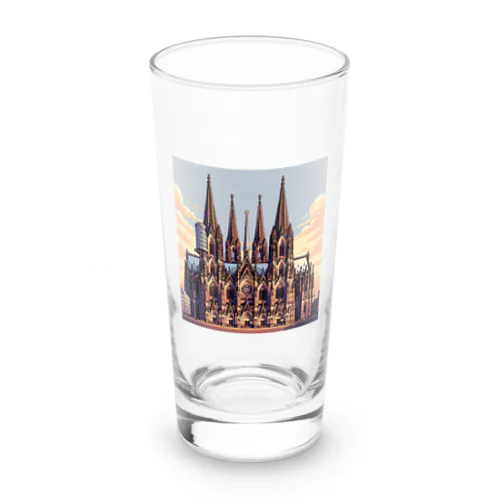 ケルン大聖堂（pixel art） Long Sized Water Glass