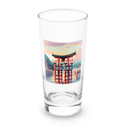 厳島神社（pixel art） Long Sized Water Glass