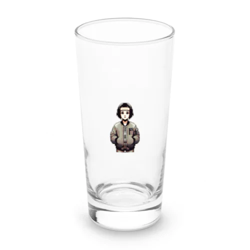 girl（pixel art） Long Sized Water Glass