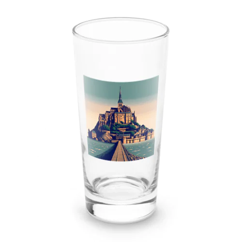 モン・サン・ミシェル（pixel art） Long Sized Water Glass