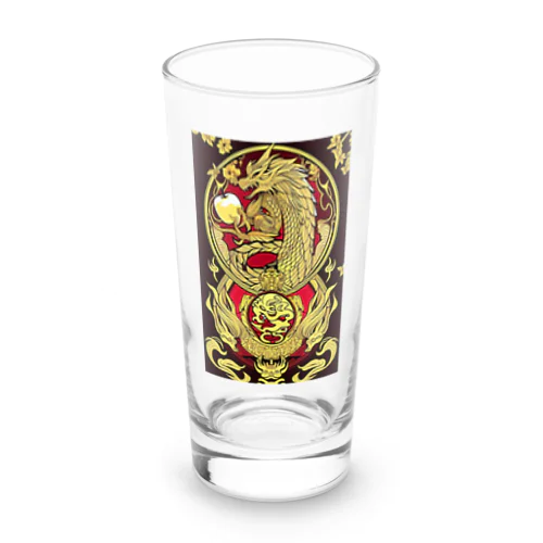 金運上昇金のリンゴと龍 Long Sized Water Glass