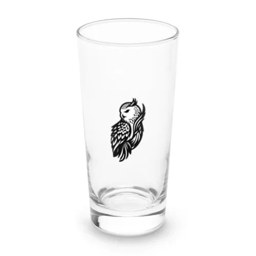 振り向きフクロウ Long Sized Water Glass