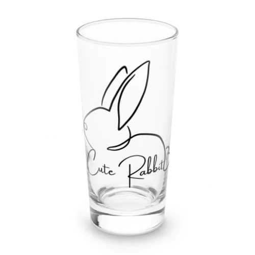 Cute Rabbit Long Sized Water Glass