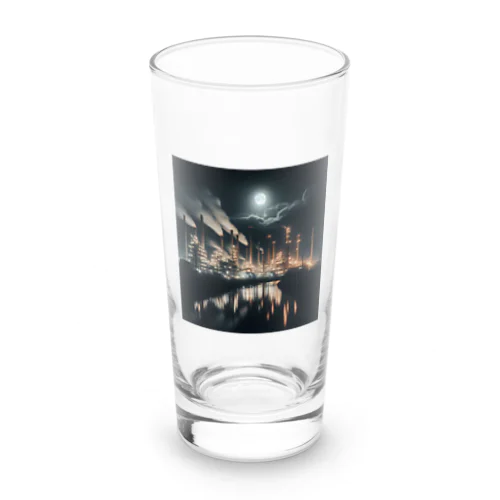 工場夜景　煙突 Long Sized Water Glass