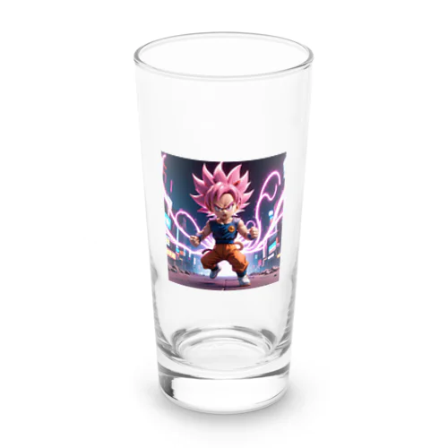 ピンクの髪の毛のおとこの子 Long Sized Water Glass