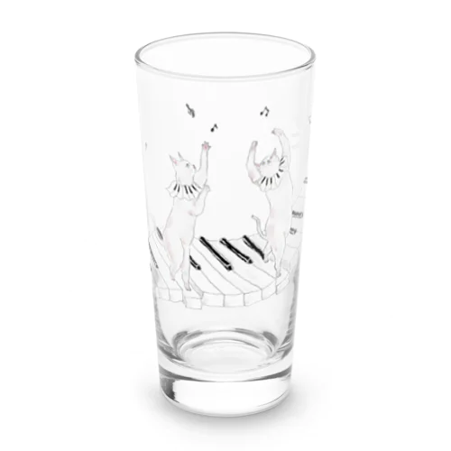 ピアノ教室にゃんこ Long Sized Water Glass