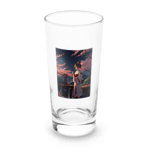 女騎士、桜の下で Long Sized Water Glass