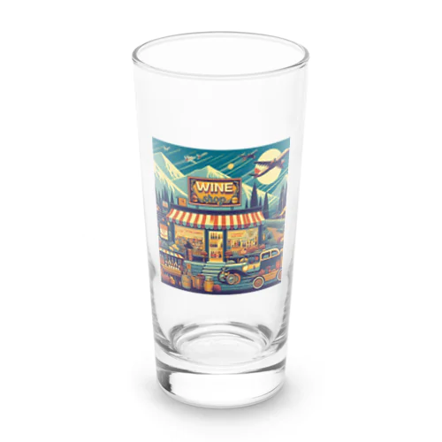 Retro Snow Mountain Wine Long Sized Water Glass