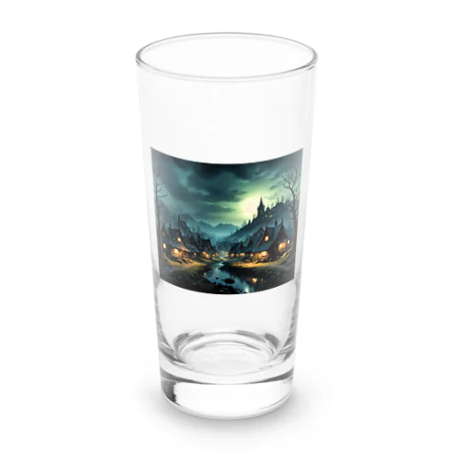 夜に輝く美しい村の光景 Long Sized Water Glass